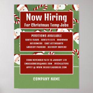 Santa Snoep, Seizoensgebonden Recruitment Adverter Poster