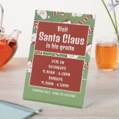 Santa Snoep, Sinterklaas bezoekersuren Reclamebord Met Voetstuk (Insitu)