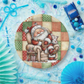 Santa Snoozing On Christmas Eve Papieren Bordje (Feest)