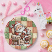 Santa Snoozing On Christmas Eve Papieren Bordje (Feest)