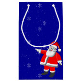 Santa Snow Gift Bag Klein Cadeauzakje (Achterkant)