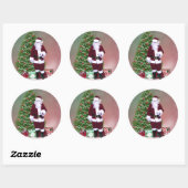 Santa Snow Wereldbol Sticker (Vel)