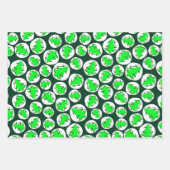 SANTA SNOWFLAKES EN TREKKPAPIERSCHAPEN INPAKPAPIER VEL (Voorkant)