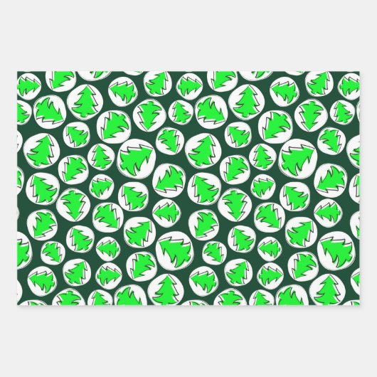 SANTA SNOWFLAKES EN TREKKPAPIERSCHAPEN INPAKPAPIER VEL (Voorkant)