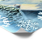 SANTA SNOWFLAKES & SLEIGH by SHARON SHARPE Poster (Hoek)