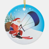 Santa Snowkite Ski Ornament (Voorkant)