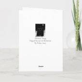 santa snowman and three kings black and white art feestdagen kaart (Achterkant)