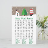 Santa, snowman Baby shower Word Search Game (Staand voorkant)