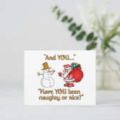 Santa & Snowman briefkaart - aanpassen (Staand voorkant)