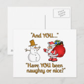 Santa & Snowman briefkaart - aanpassen (Voorkant / Achterkant)