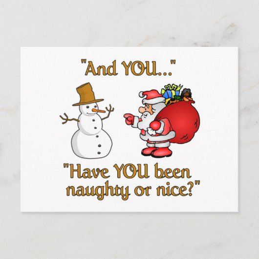 Santa & Snowman briefkaart - aanpassen (Voorkant)