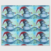Santa Snowman Cadeaupapier (Vlak)