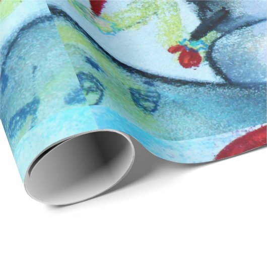 Santa Snowman Cadeaupapier (Rol Hoek)