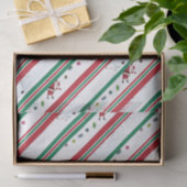 Santa & Snowman Christmas Stripes Tissuepapier (Geschenk)