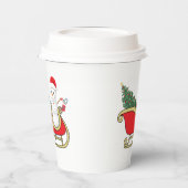 Santa snowman distributing gifts papieren bekers (Links)