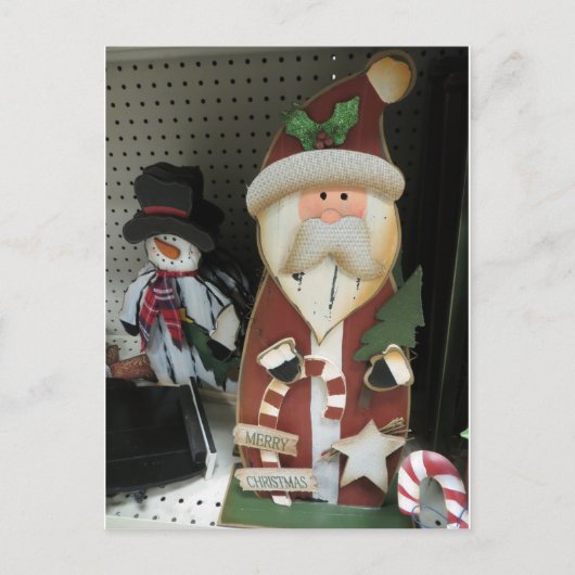 Santa & Snowman Feestdagenkaart (Voorkant)