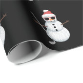 Santa Snowman Golf Ball Christmas Golfer Gift  Cadeaupapier (Rol Hoek)