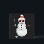Santa Snowman Golf Ball-kerstcadeau Kaart<br><div class="desc">Santa Snowman Golf Ball-kerstcadeau</div>