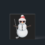 Santa Snowman Golf Ball-kerstcadeau Kaart<br><div class="desc">Santa Snowman Golf Ball-kerstcadeau</div>
