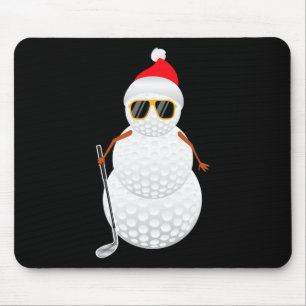 Santa Snowman Golf Ball-kerstcadeau Muismat