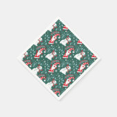 Santa Snowman Kerstmis Servet (Hoek)