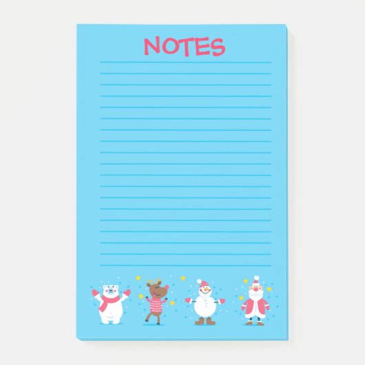 Santa Snowman Polar Beer Reindeer Post-it® Notes (Voorkant)