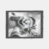 Santa Snowman Reindeer Taking A Selfie Photo Chris Fleece Deken (Voorkant (Horizontaal))