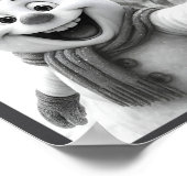 Santa Snowman Reindeer Taking A Selfie Photo Chris Poster (Hoek)