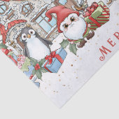 Santa Snowman Rendier Kerstmis Tissuepapier (Detail)