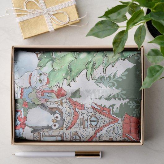 Santa Snowman Rendier Kerstmis Tissuepapier (Geschenk)