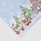 Santa Snowman Rendier Kerstmis Tissuepapier (Detail)