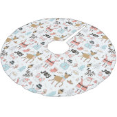 Santa, Snowman, rendierpatroon ID559 Kerstboom Rok (Gekanteld)