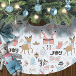 Santa, Snowman, rendierpatroon ID559 Kerstboom Rok<br><div class="desc">Dit boomrok ontwerp heeft grillige kerstelementen zoals Snowmen,  rendieren en Santas met 'Ho,  Ho,  Ho',  'Hello' en 'Joy' berichten in een willekeurig patroon. Een modern,  pastelkleurig palet draagt bij aan de allure. Zoek ID559 om andere producten met dit ontwerp te bekijken.</div>