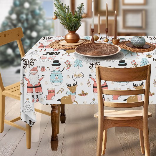 Santa, Snowman, rendierpatroon ID559 Tafelkleed