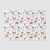 Santa, Snowman, rendierpatroon ID559 Tissuepapier (Voorkant)