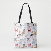 Santa, Snowman, rendierpatroon ID559 Tote Bag (Voorkant)