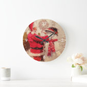  Santa Snowman Scene Grote Klok (Huis)