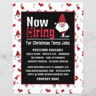 Santa & Snowman, Seizoensgebonden Recruitment Adve Flyer