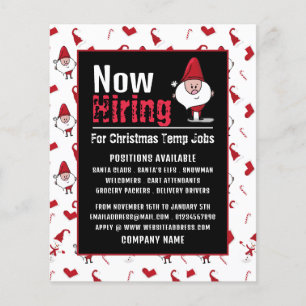 Santa & Snowman, Seizoensgebonden Recruitment Adve Flyer
