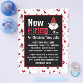 Santa & Snowman, Seizoensgebonden Recruitment Adve Flyer (Enkel)