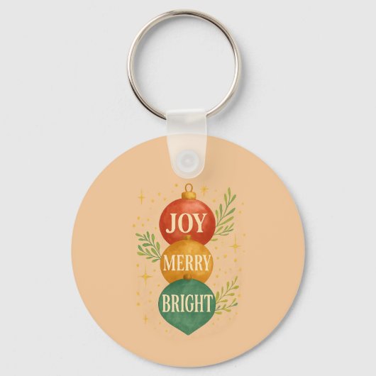 Santa & Snowman Winter Scene – Festive Holiday Sleutelhanger (Voorkant)