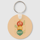 Santa & Snowman Winter Scene – Festive Holiday Sleutelhanger (Achterkant)