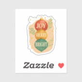 Santa & Snowman Winter Scene – Festive Holiday  Sticker (Vel)