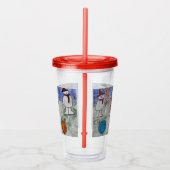 Santa & Snowmen Acryl Drinkbeker (Rechts)