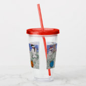 Santa & Snowmen Acryl Drinkbeker (Links)