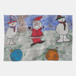 Santa & Snowmen Tea Towel Theedoek