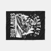 Santa Snowmobile Riding Snowmobiling Christmas Fleece Deken (Voorkant (Horizontaal))