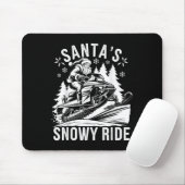 Santa Snowmobile Riding Snowmobiling Christmas  Muismat (Met muis)