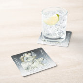  Santa Snowy Forest Winter Animals Kartonnen Onderzetters (Insitu)