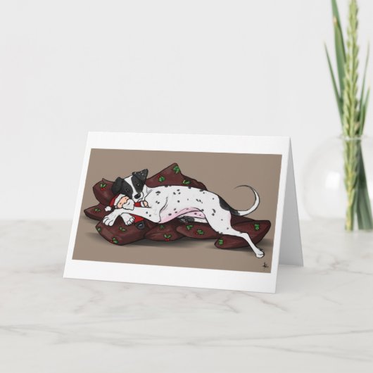 Santa Snuggles Kaart (Voorkant)